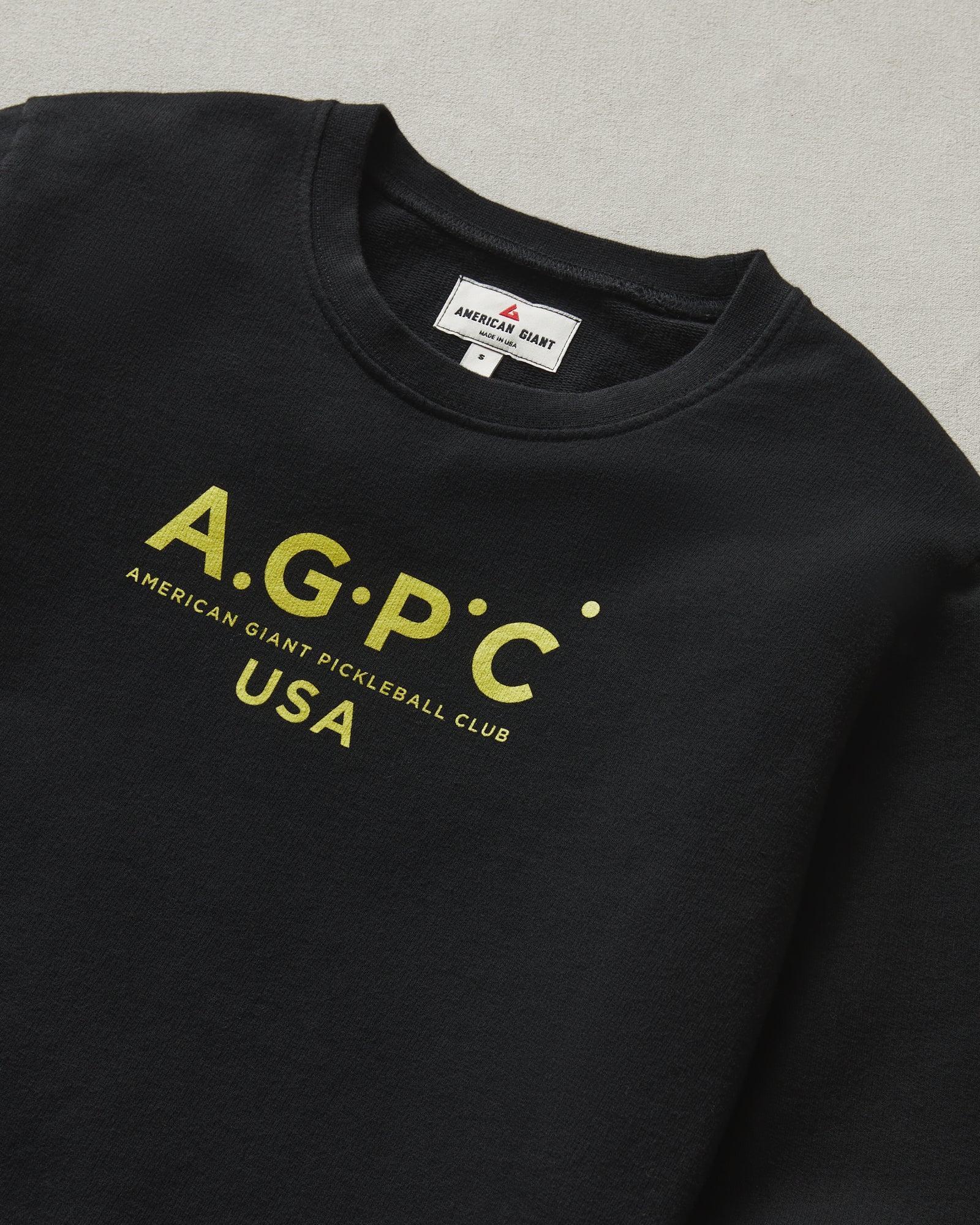 AGPC: Lightweight Cotton Crew Sweatshirt - Black Female Product Image