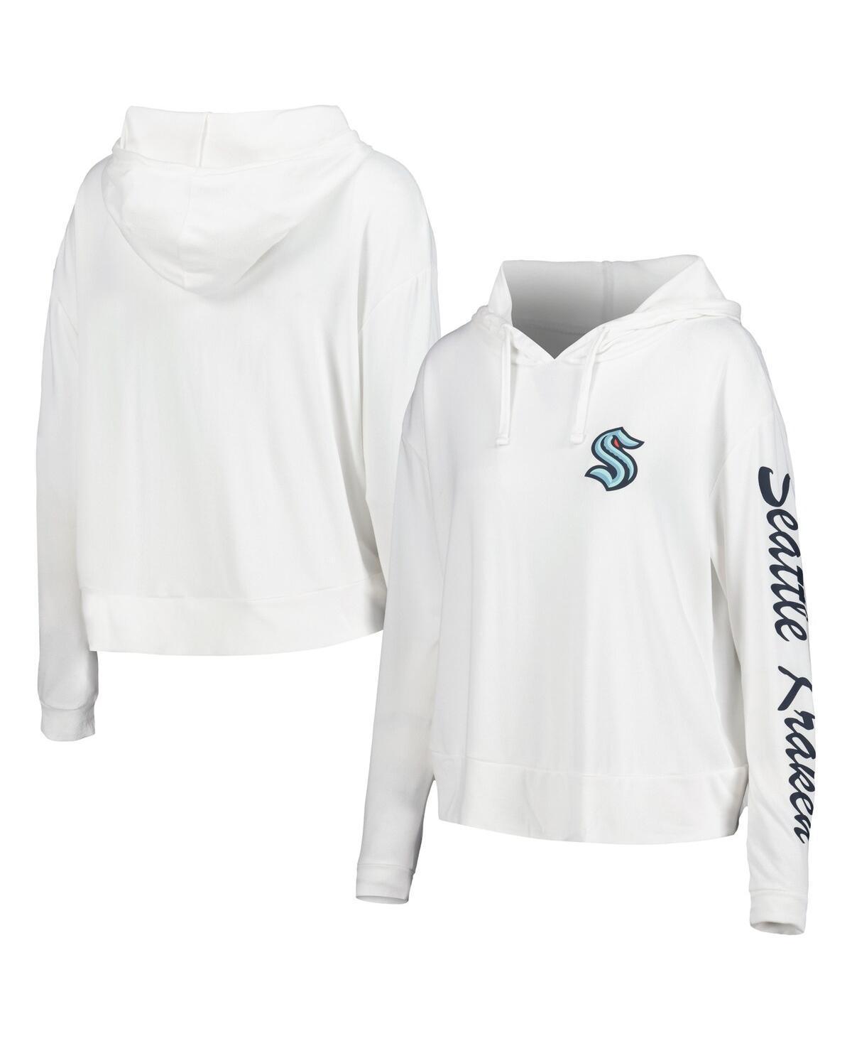 Womens Concepts Sport Cream Seattle Kraken Accord Hacci Long Sleeve Hoodie T-shirt Product Image