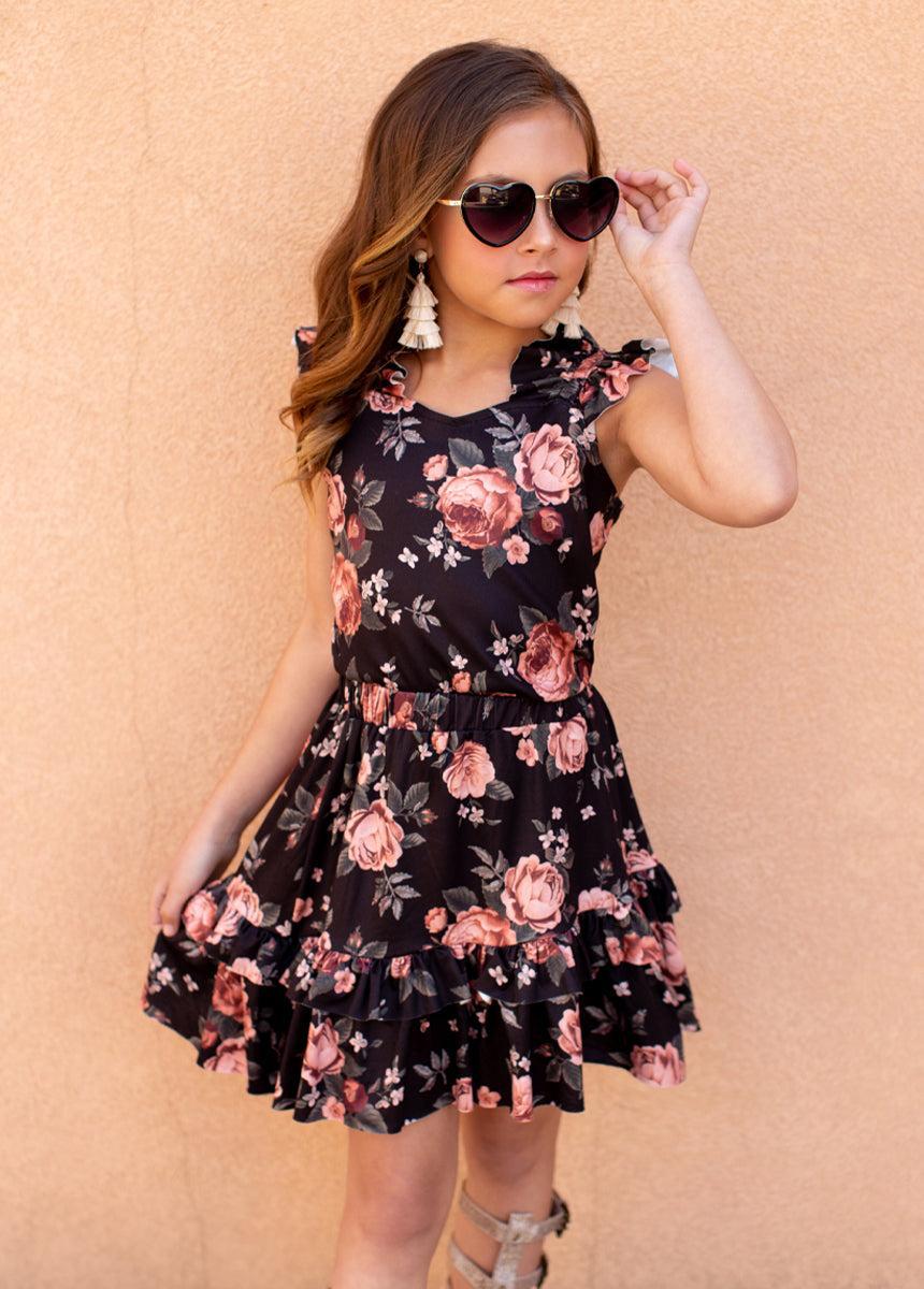 Abilenne Set in Black Floral Product Image