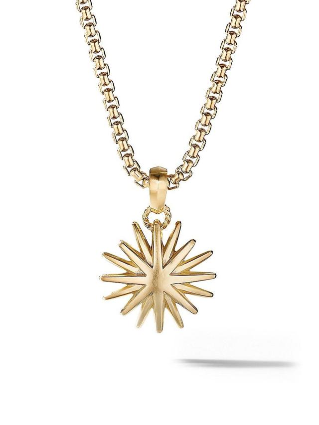 Womens Starburst Charm in 18K Yellow Gold, 21.5MM Product Image