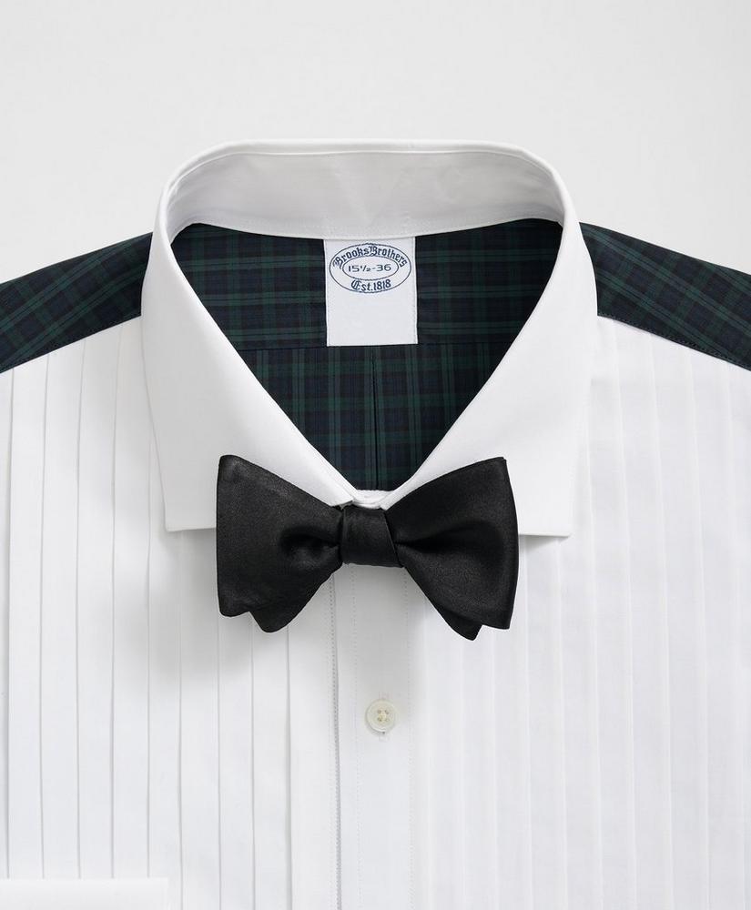 Supima® Cotton Broadcloth English Collar, 10-Pleat Contrast Tuxedo Shirt Product Image