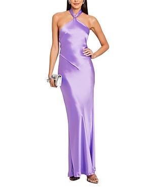 Retrofete Ester Satin Halter Dress Product Image