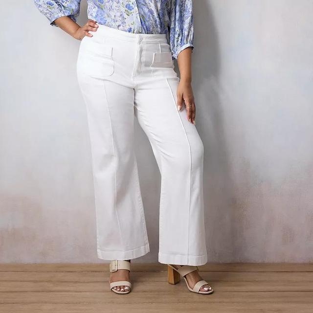 Plus Size LC Lauren Conrad Super High-Rise Trouser Jeans, Womens Product Image