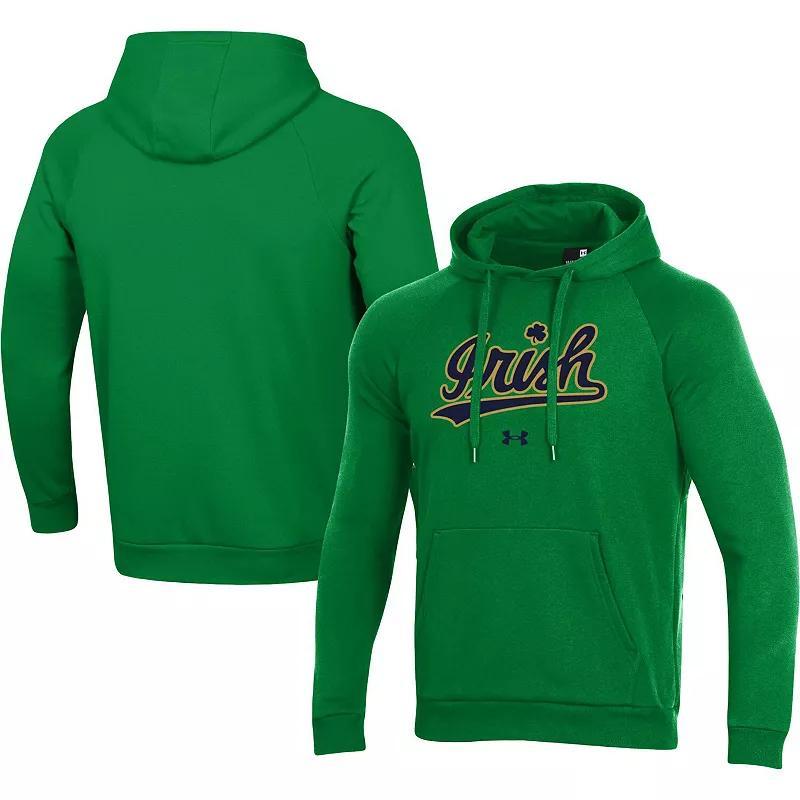 Mens Under Armour Notre Dame Fighting Irish Script School Logo All Day Raglan Pullover Hoodie Product Image