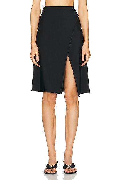 VERSACE Pareo Jersey Cayman Coverall Skirt Black. (also in 40, 42, 44). Product Image