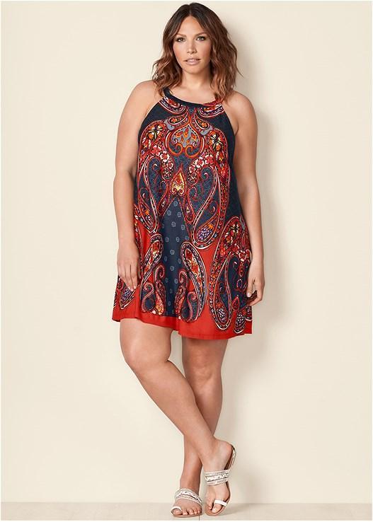 Paisley Printed Mini Dress Product Image