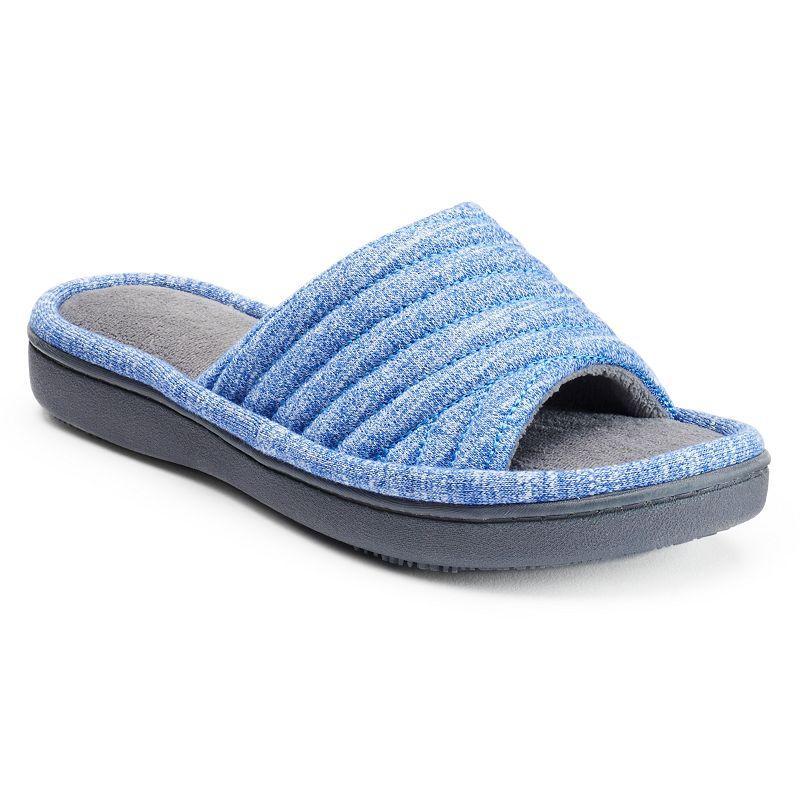 isotoner Andrea Space Knit Womens Slide Slippers Grey Product Image