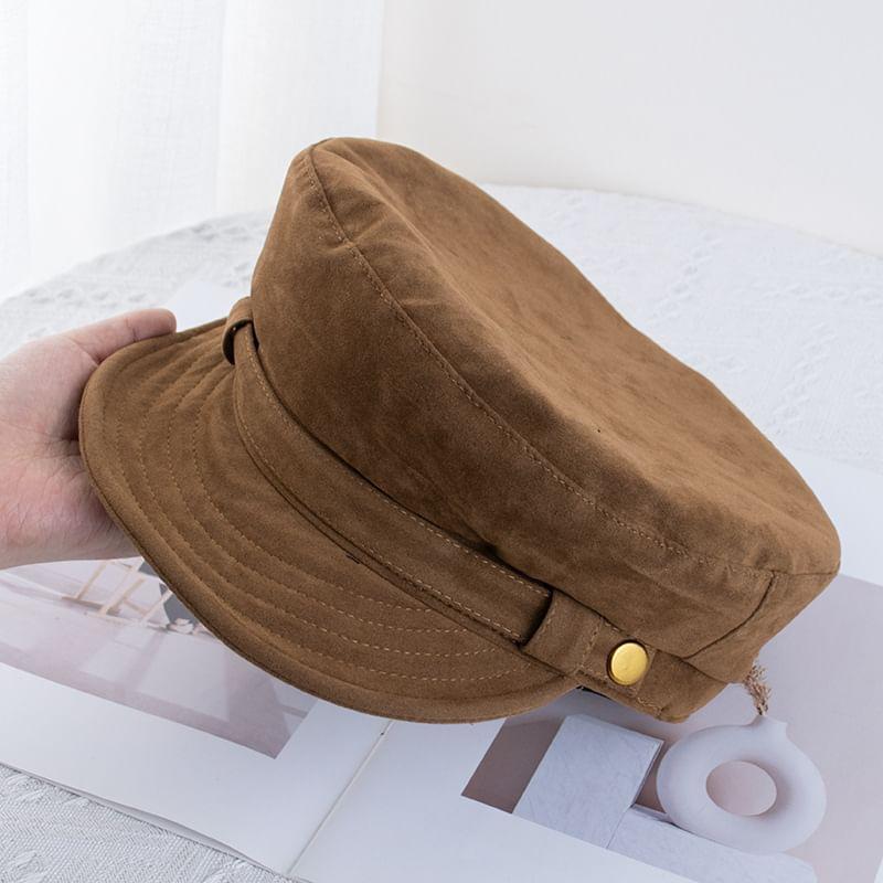 Faux Suede Military Cap Product Image