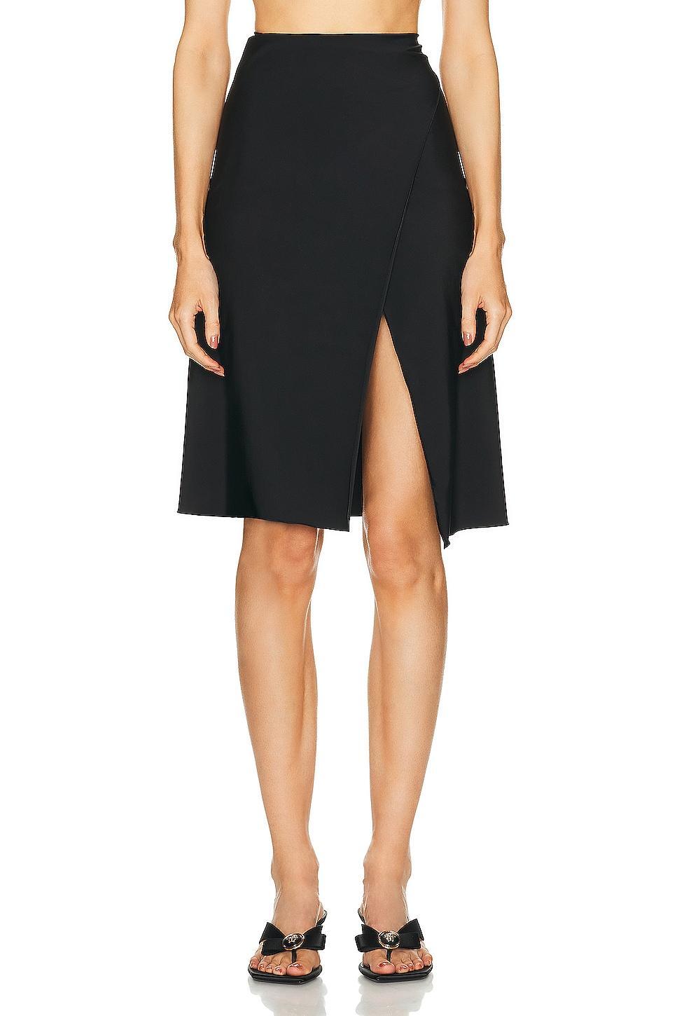 VERSACE Pareo Jersey Cayman Coverall Skirt Black. (also in 40, 42, 44). Product Image