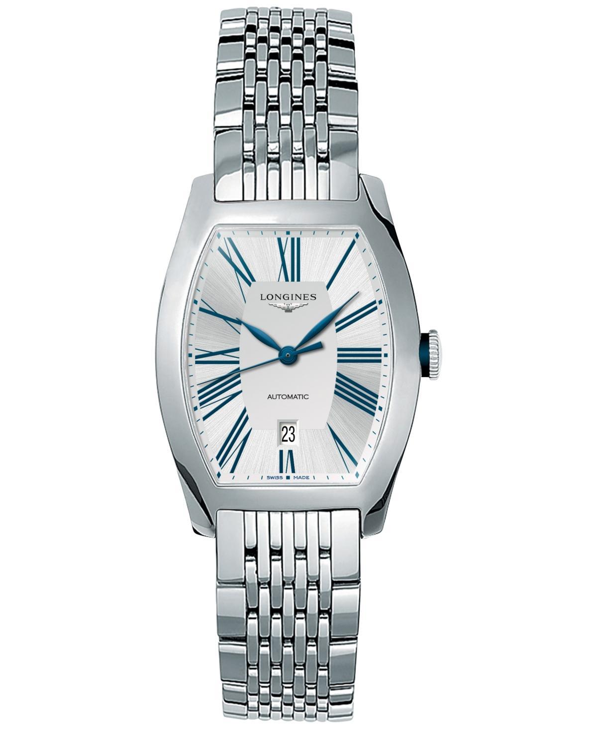 Longines Womens Swiss Automatic Evidenza Stainless Steel Bracelet Watch 26x31mm - Blue Product Image