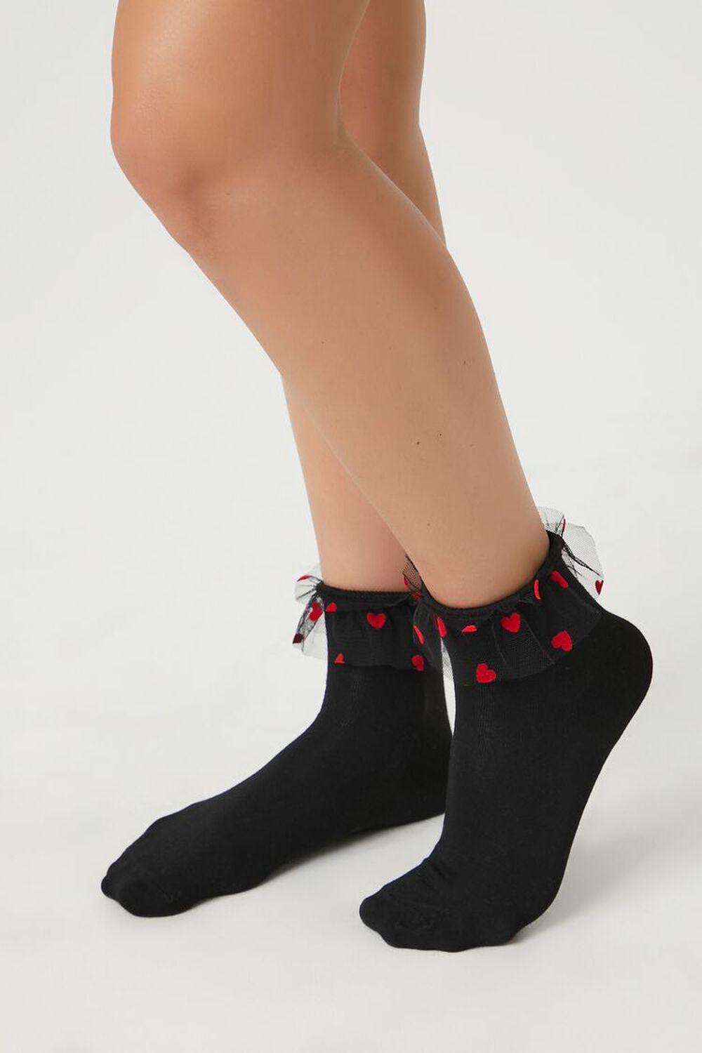 Heart Ruffle Crew Socks | Forever 21 Product Image