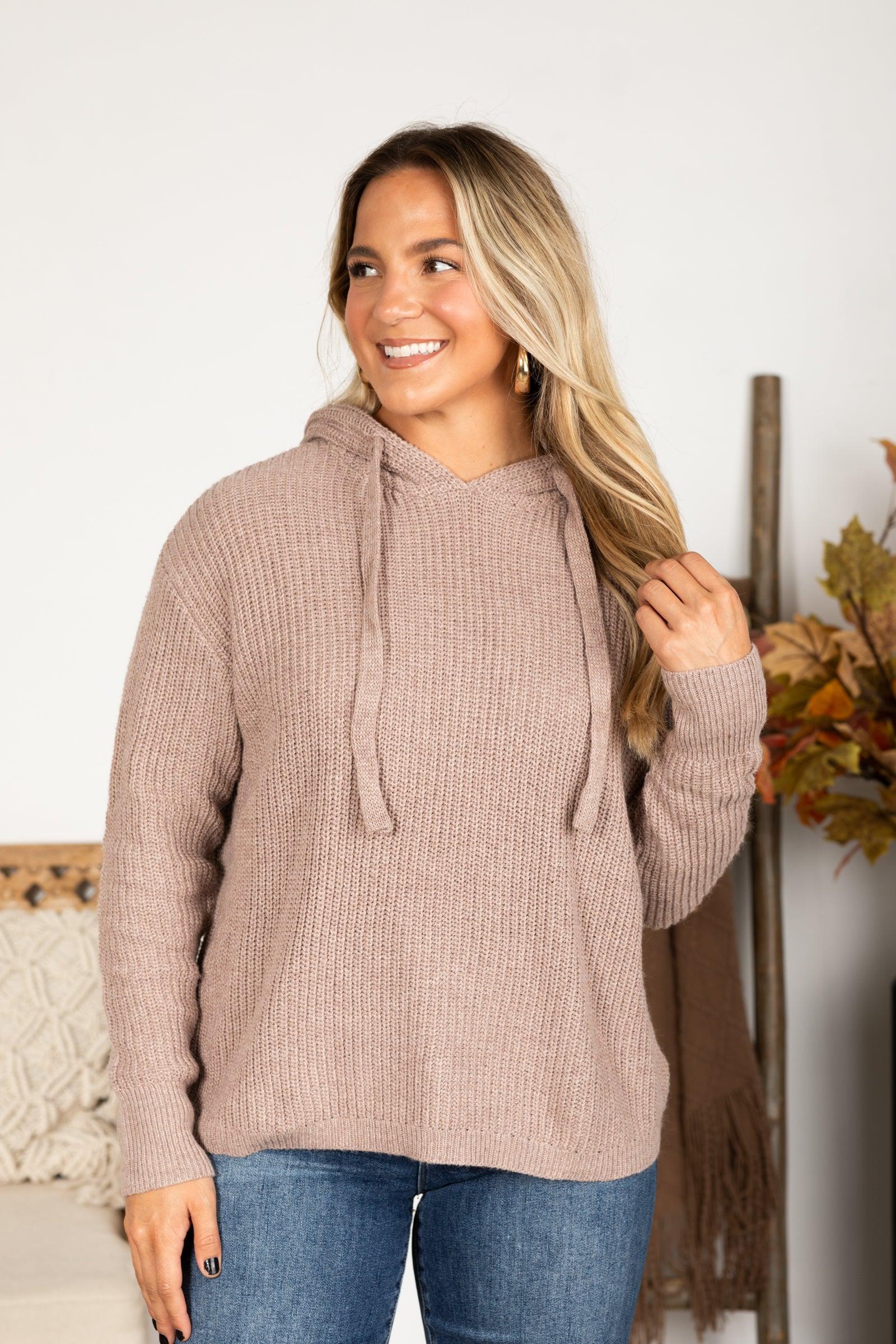 Ribbed Sweater With Hood Product Image