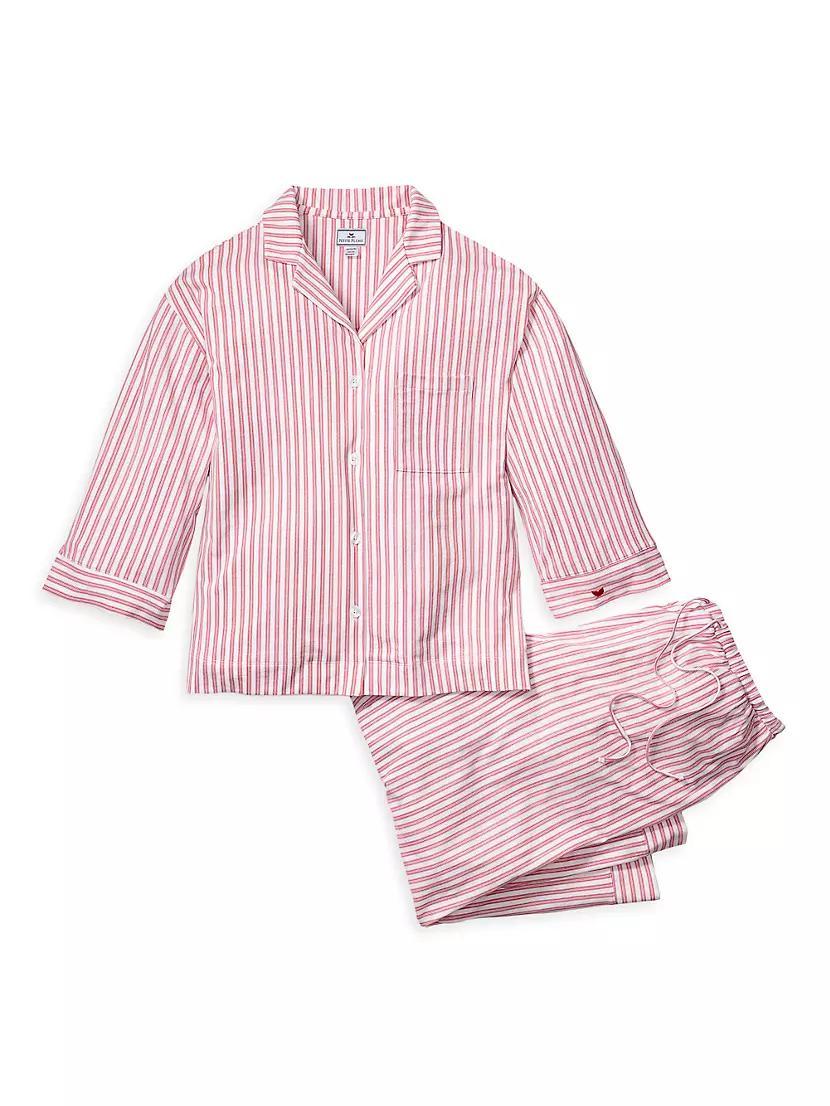 Ticking Stripe Cropped Pajamas Product Image