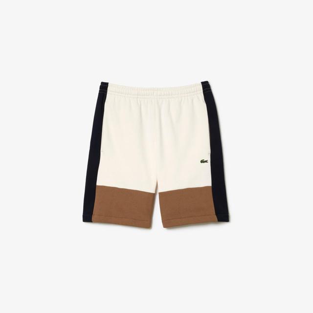 Men's Regular Fit Colorblock Fleece Shorts Product Image