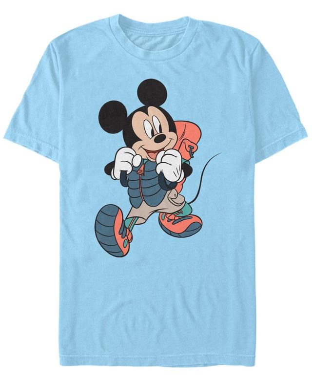 Mens Disney Mickey Mouse Hiking Outfit Tee Light Blue Product Image