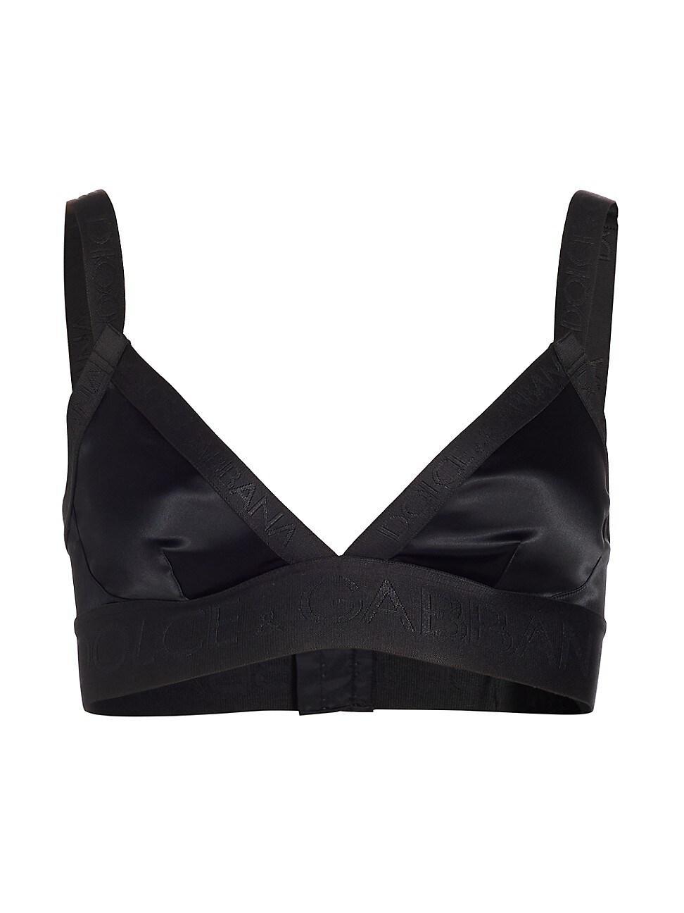 Womens Reggiseno Satin Logo Bra Product Image