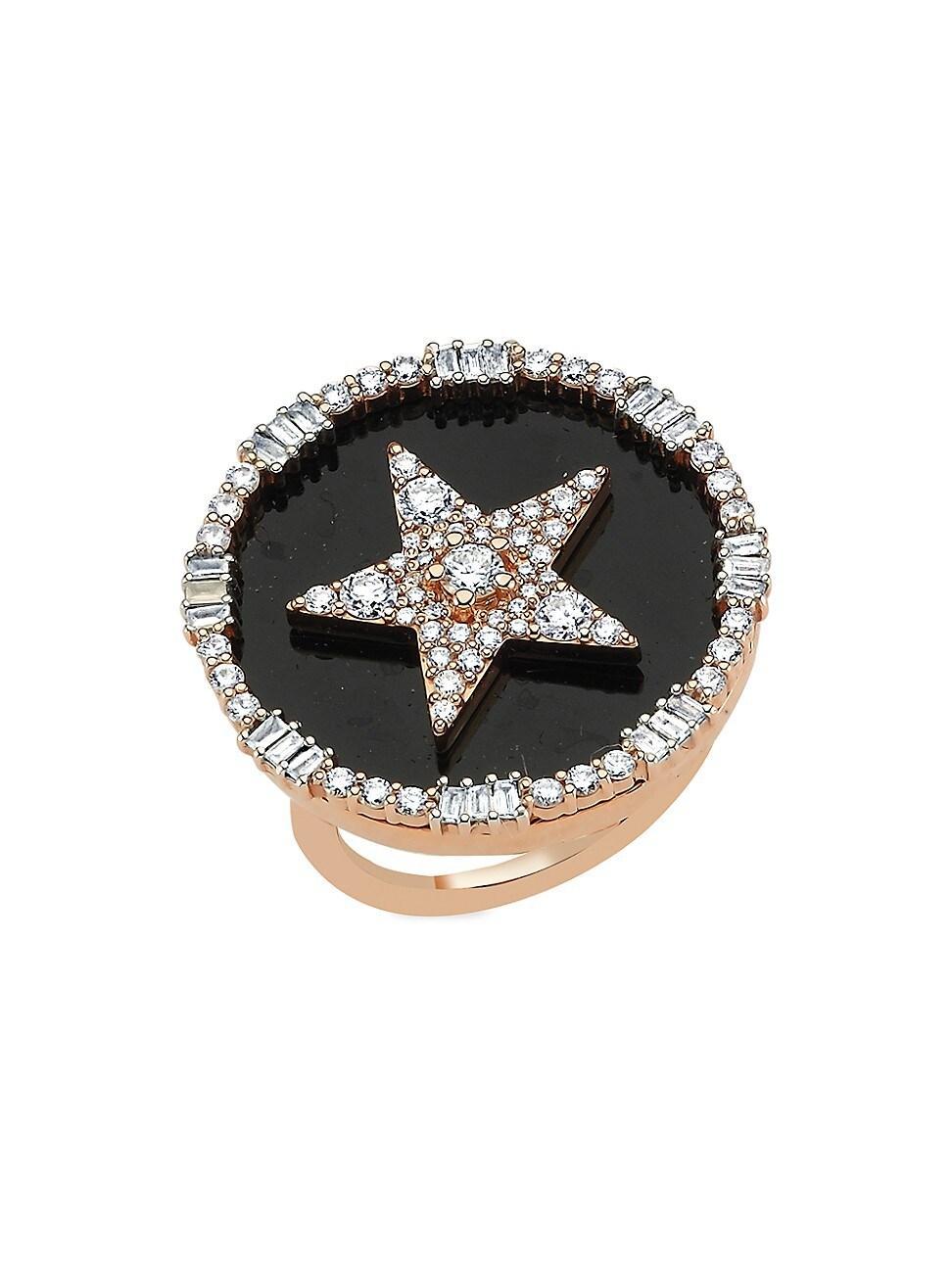 Womens Star Light Sirius 14K Rose Gold, 1.43 TCW Diamond, & Enamel Ring Product Image