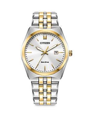 Men's Citizen Eco-DriveÂ® Corso Two-Tone Watch with Black Dial (Model: Bm7334-58E) Product Image