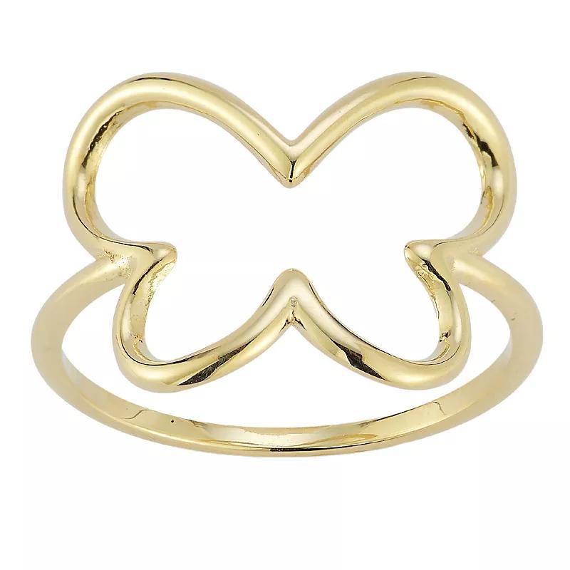 LUMINOR GOLD 14k Gold Open Butterfly Ring, Womens Product Image