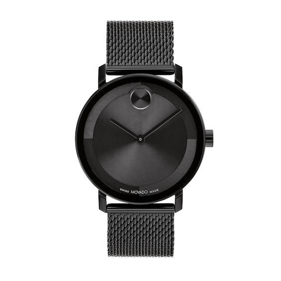 Men's Movado BoldÂ® Evolution Black IP Strap Watch with Textured Tonal Black Dial (Model: 3601123) Product Image