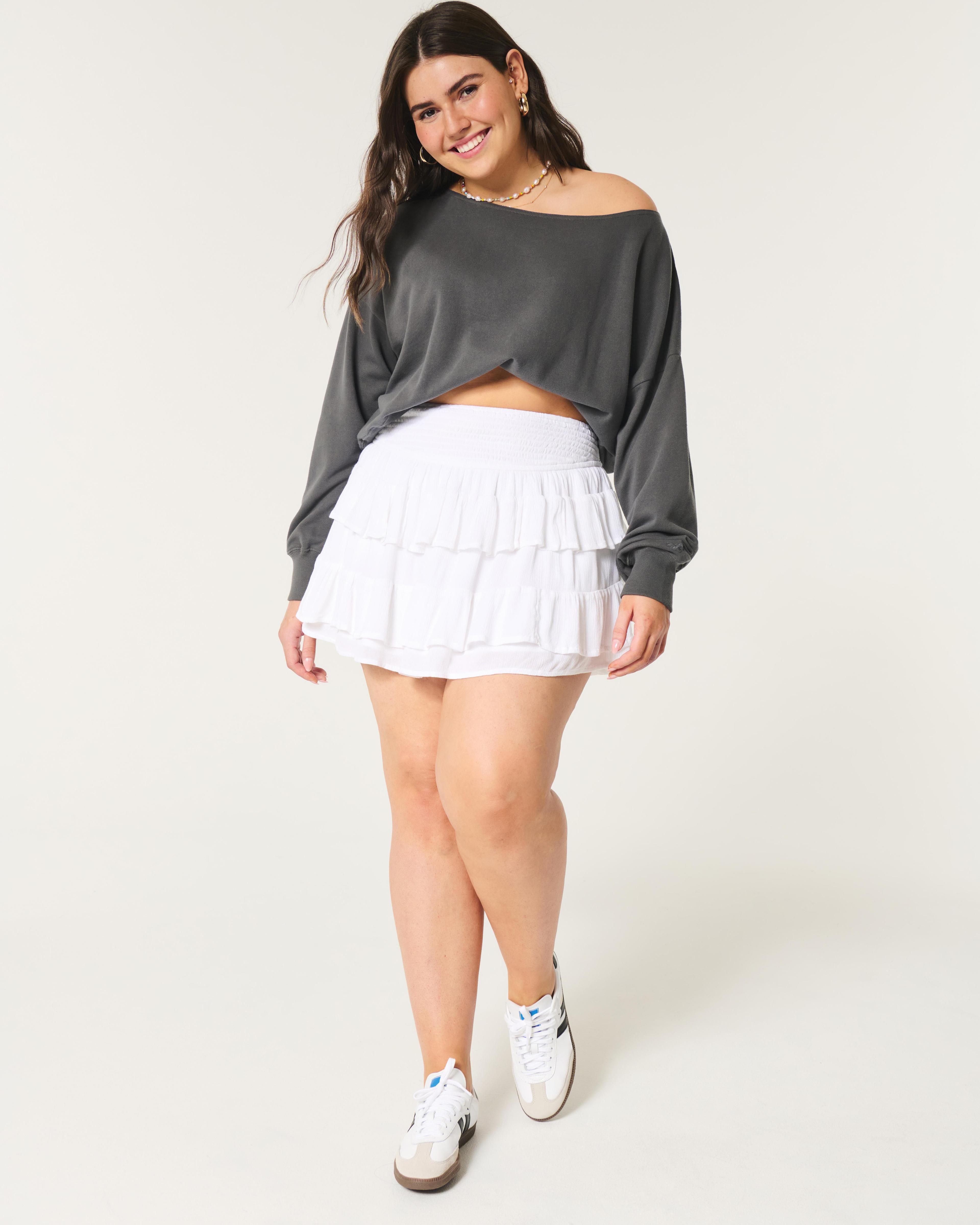 Easy Off-the-Shoulder Terry Sweatshirt Product Image