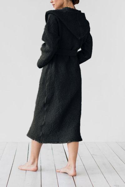 MagicLinen Waffle Hooded Bath Robe Womens at Urban Outfitters Product Image