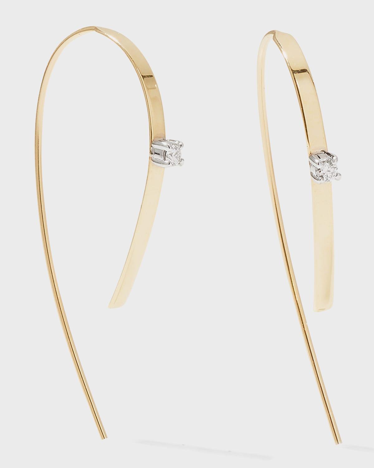 Lana Small Diamond Hooked On Hoop Earrings Product Image