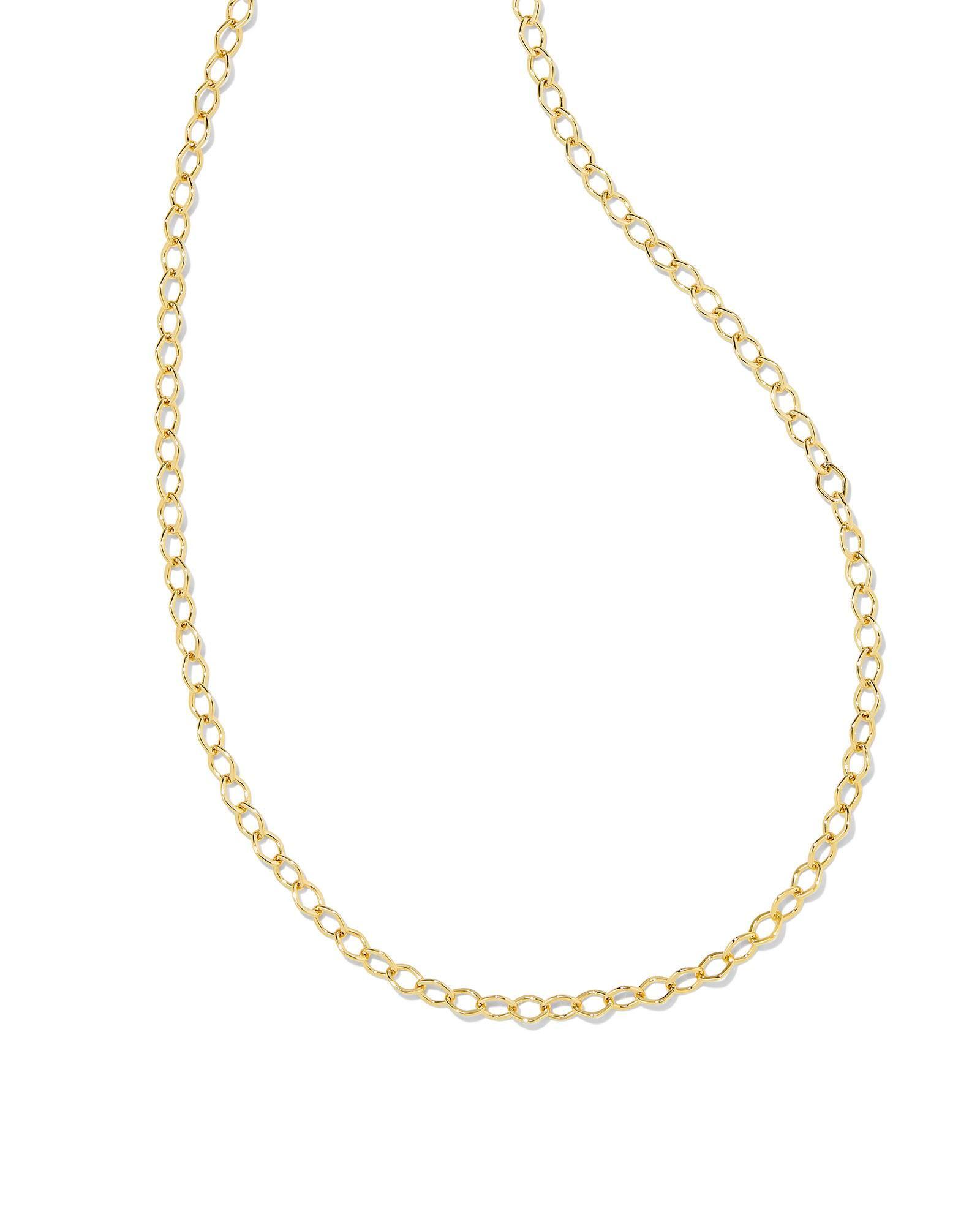 Kit Gold Chain Necklace in White Crystal Product Image