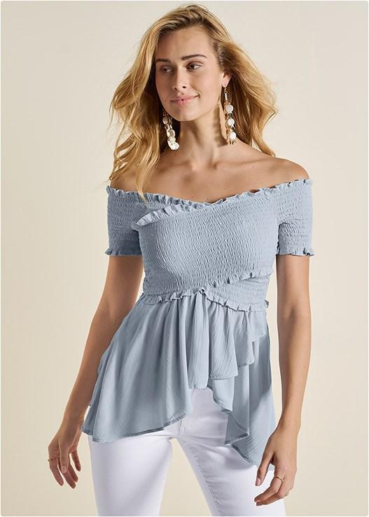 Smocked Babydoll Top Product Image