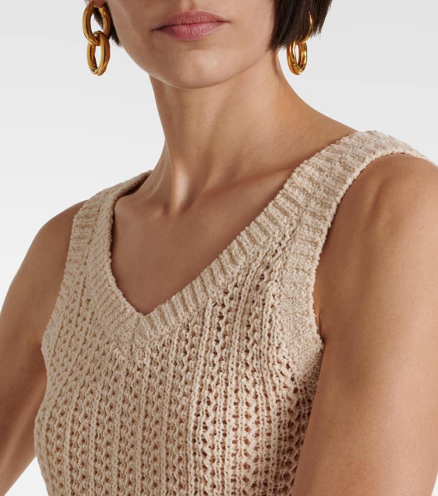 Arrigo Knit Cotton-blend Tank Top In Ivory product image