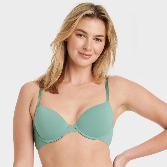 Womens Everyday Lightly Lined Demi T-Shirt Bra - Auden Tidal Flow 34B Product Image