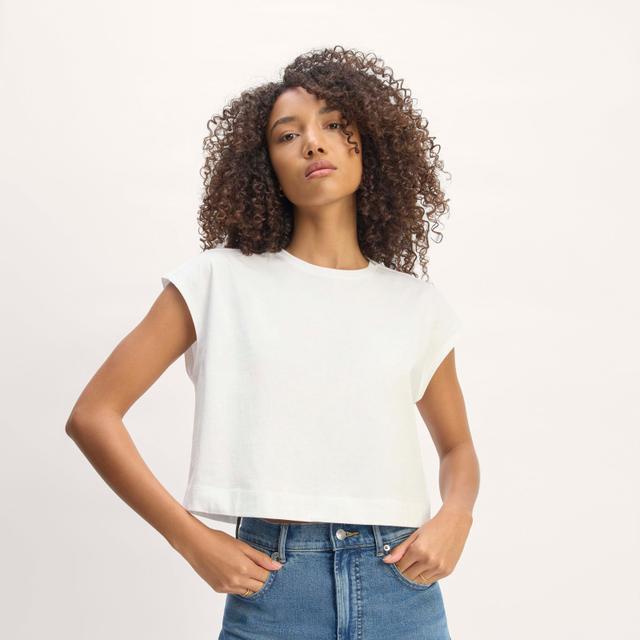 The Organic Cotton Cropped Muscle Tee Product Image