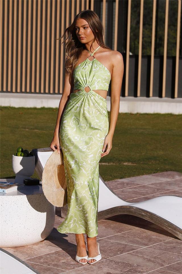 Eclipsed Thoughts Maxi Dress Green Product Image