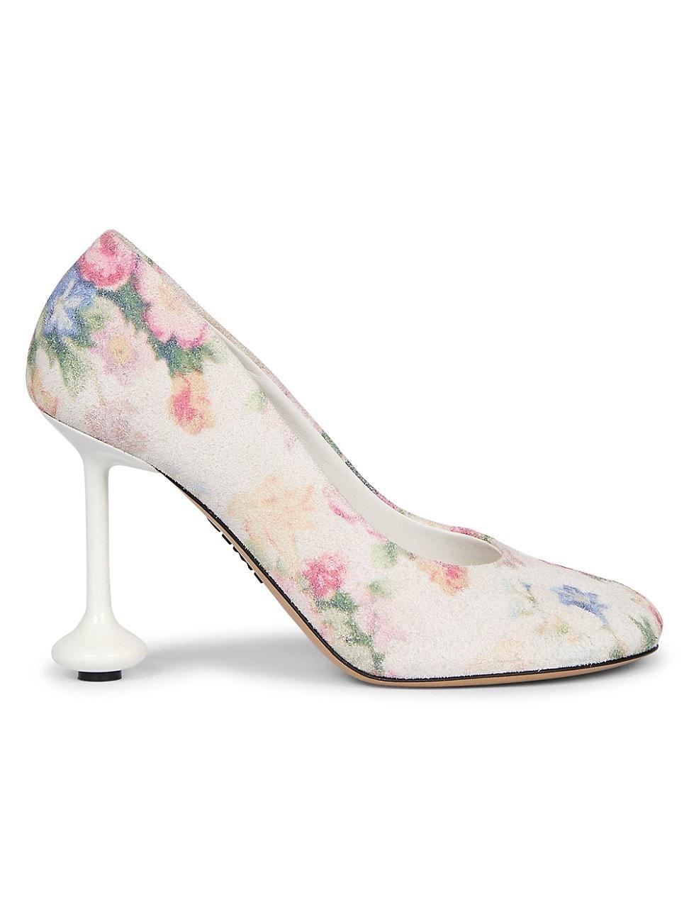 Womens Toy Floral Brushed Suede Pumps Product Image