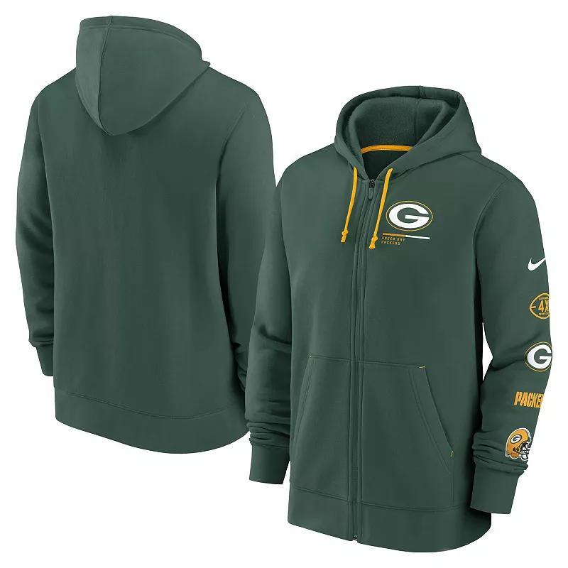 Mens Nike Bay Packers Surrey Full-Zip Hoodie Product Image