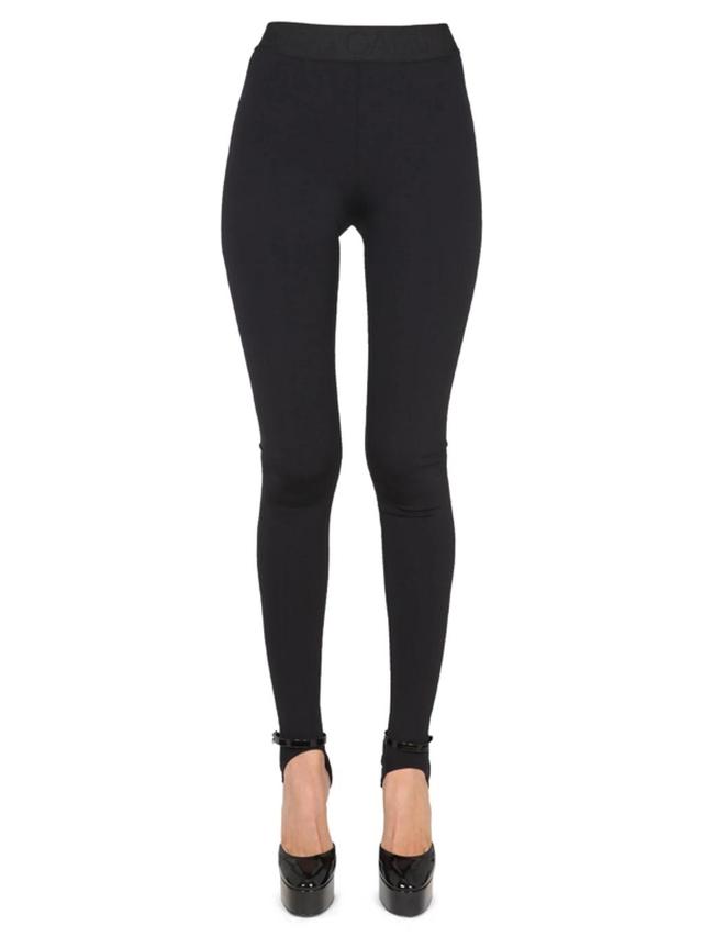 Technical Jersey Leggings With Branded Elastic In Black Product Image