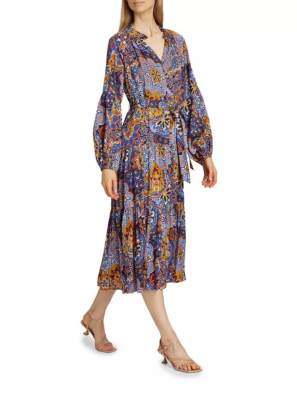 The Sienna Paisley Silk Dress Product Image