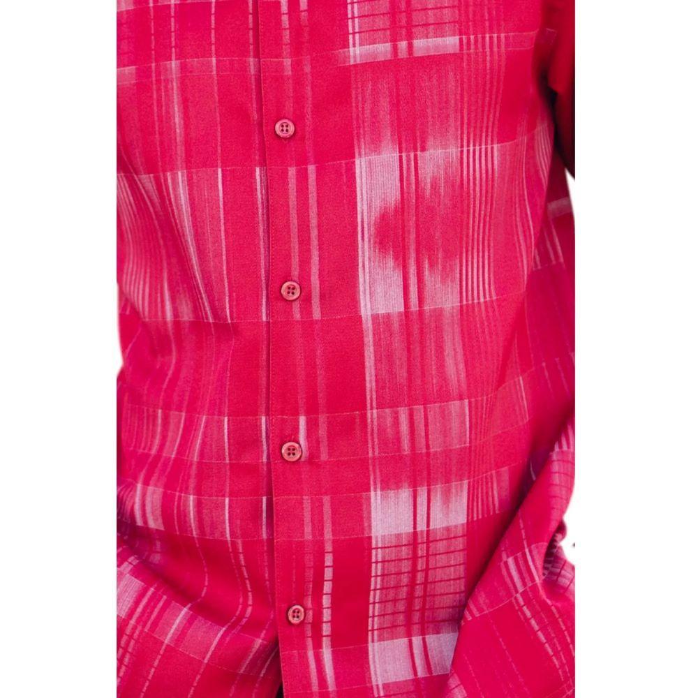 Red Grid Pattern Long Sleeve Walking Suit Product Image