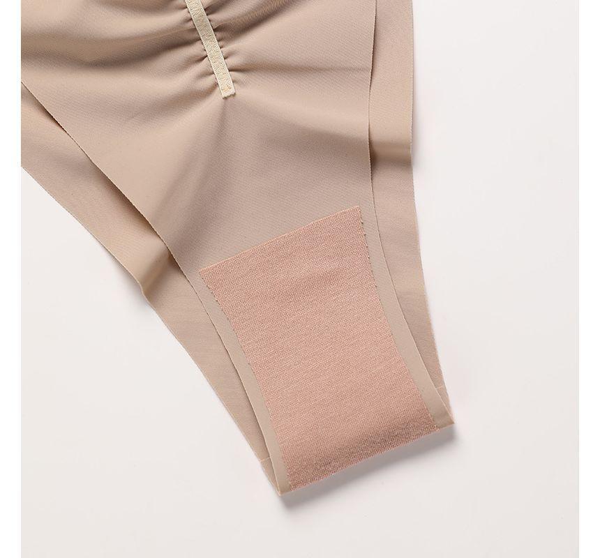 Plain Ruched Seamless Thongs Product Image