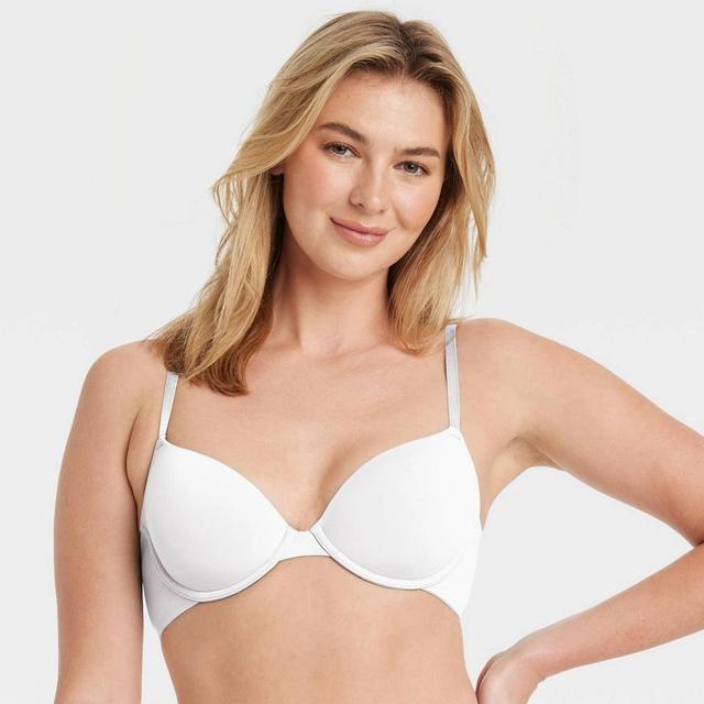 Womens Everyday Lightly Lined Demi T-Shirt Bra - Auden Fresh White 34DD Product Image