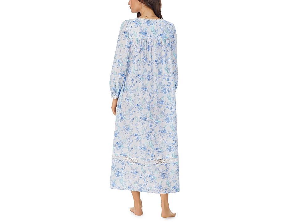 Eileen West Long Sleeve Ballet Gown (Blue Floral) Women's Pajama Product Image