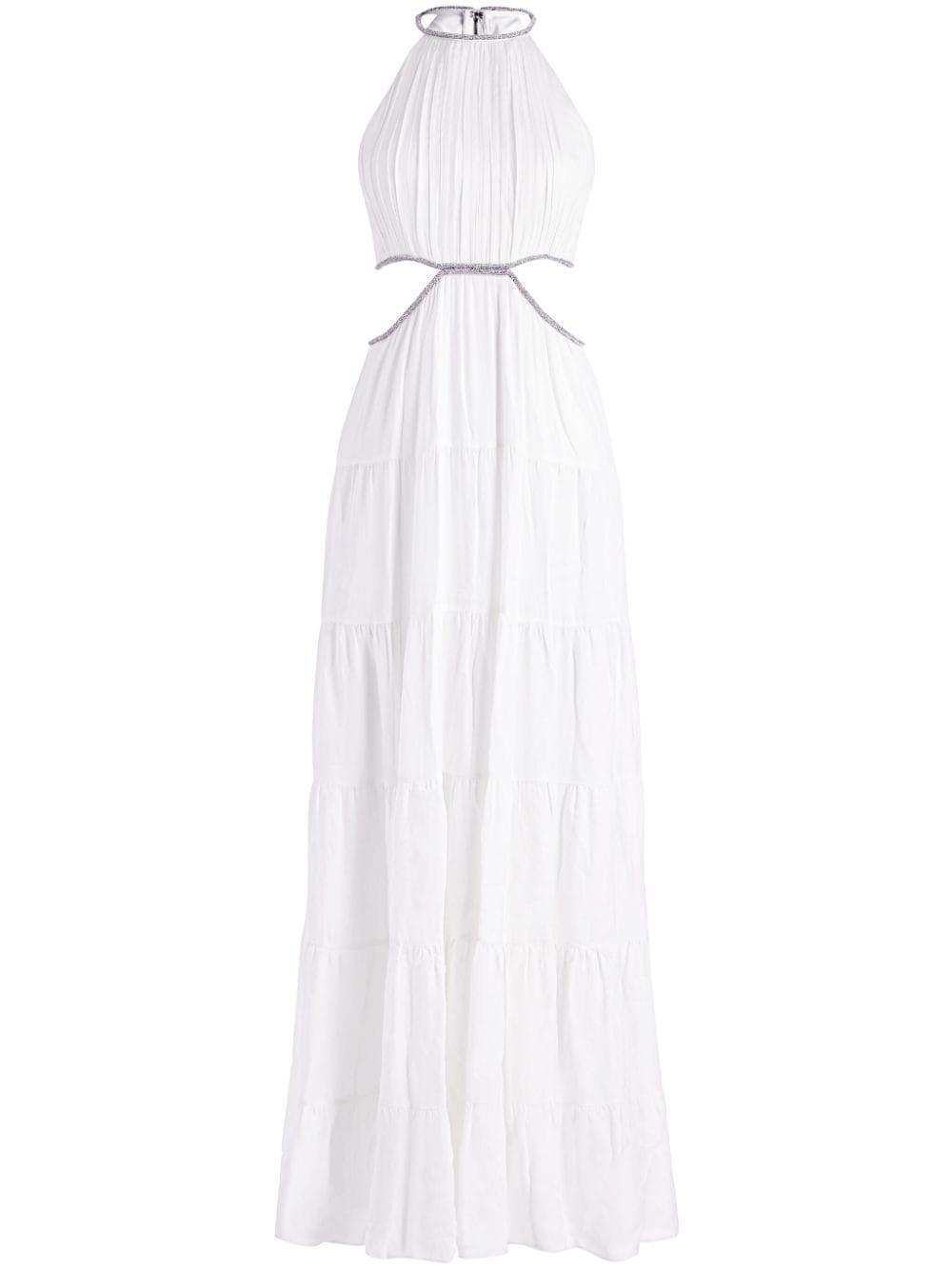 ALICE AND OLIVIA Myrtice Cut Out-detail Maxi Dress In Off White Product Image