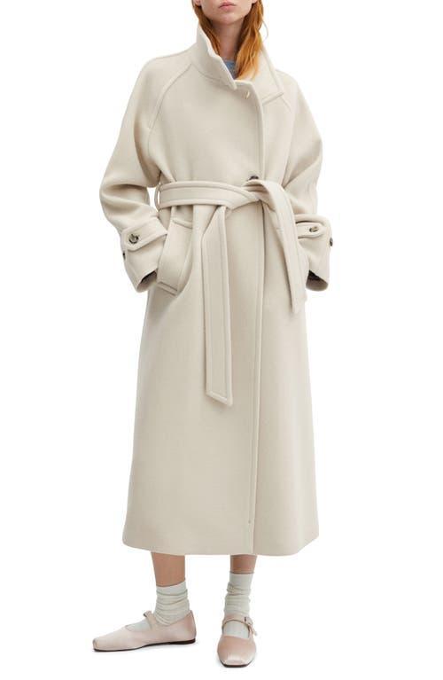 MANGO - Turtleneck virgin wool coat ecruWomen Product Image