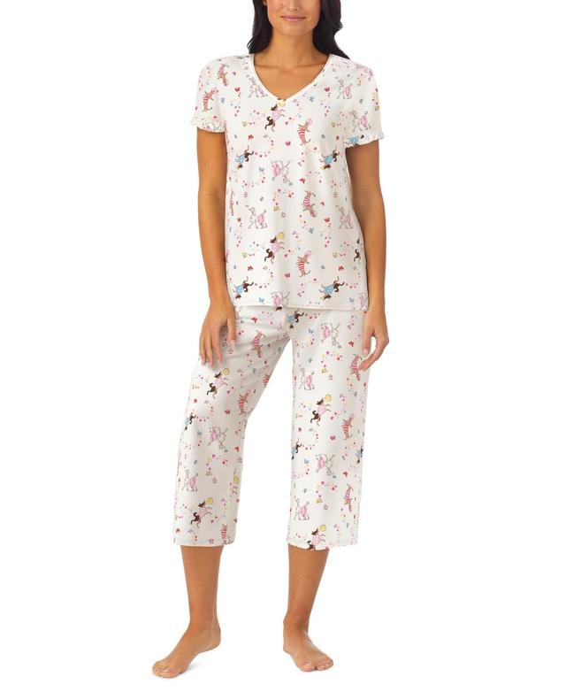 Cuddl Duds Womens 2-Pc. Cropped Short-Sleeve Pajamas Set Product Image