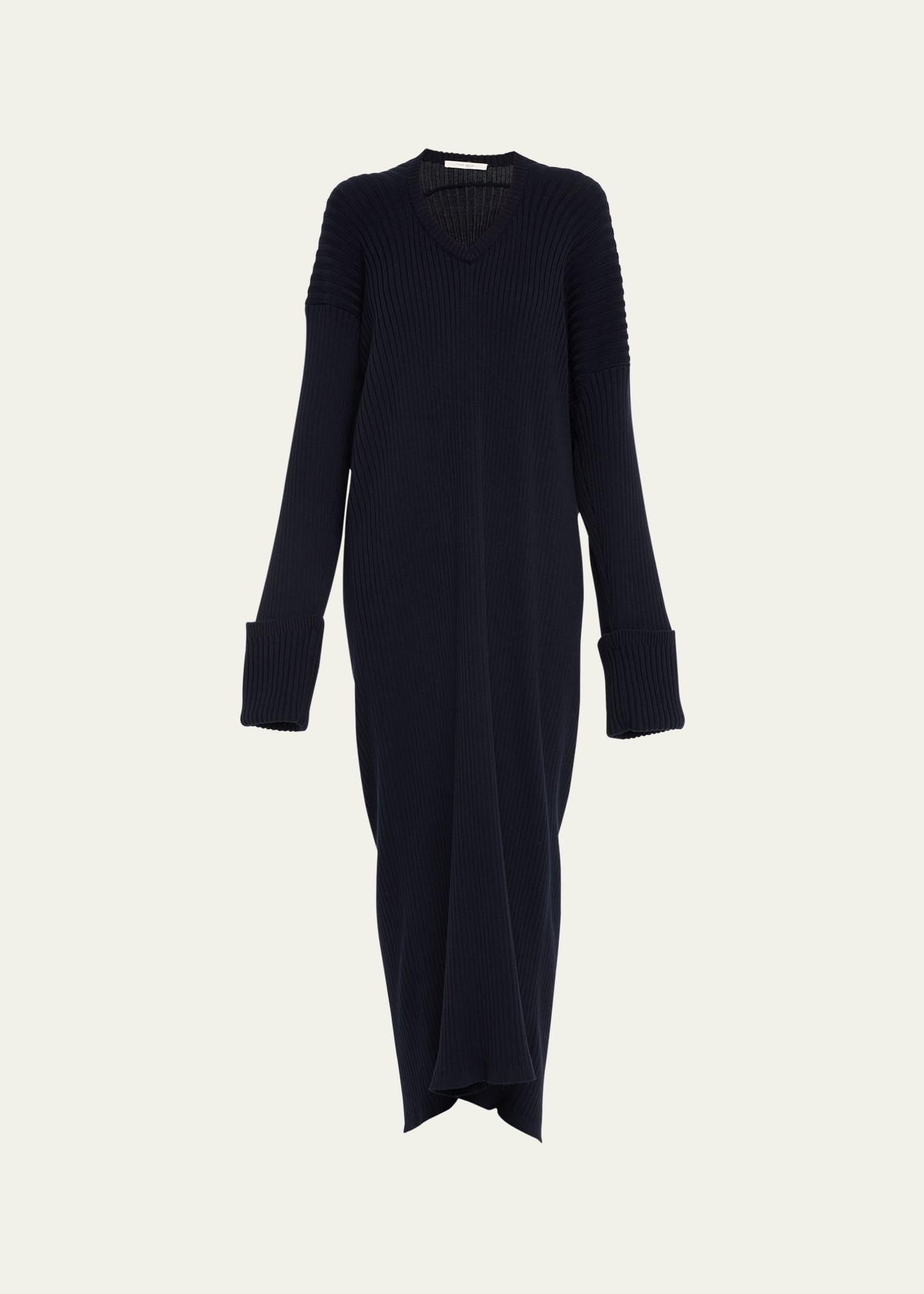 Womens Elodie Rib-Knit Cotton Maxi Sweaterdress Product Image