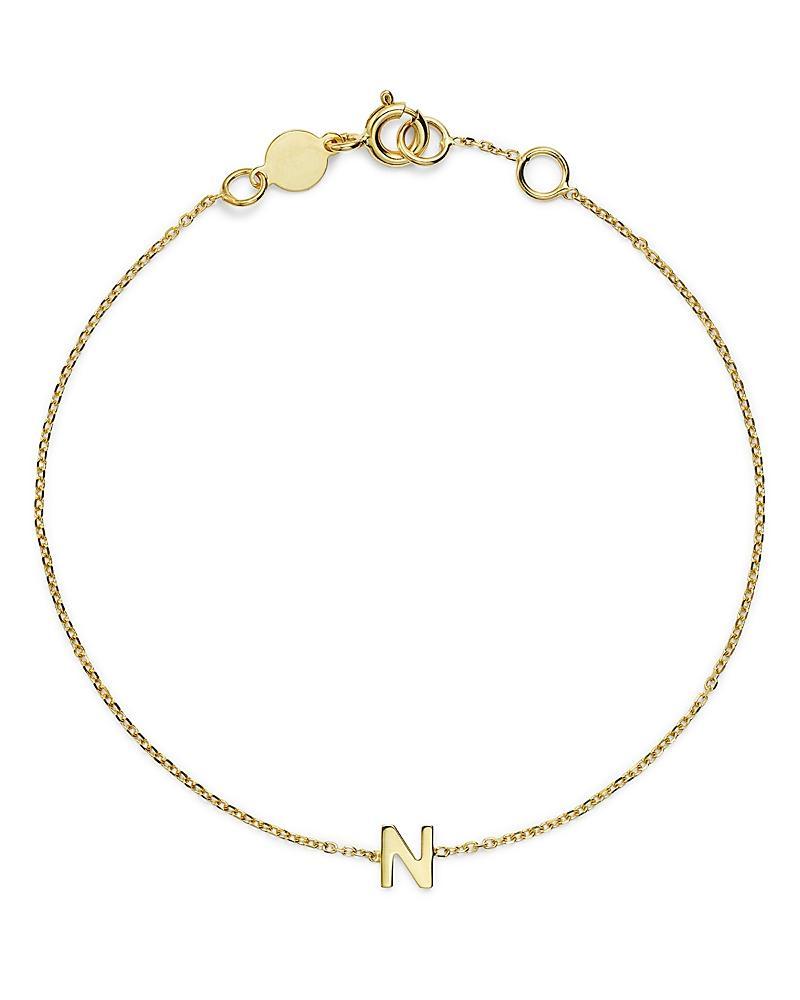 Moon & Meadow 14K Yellow Gold Initial Chain Bracelet Product Image