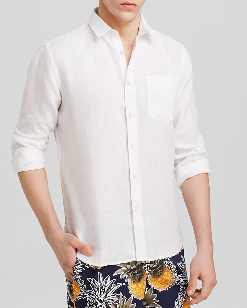 Vilebrequin Linen Long Sleeve Button Up Men's Swimwear Product Image