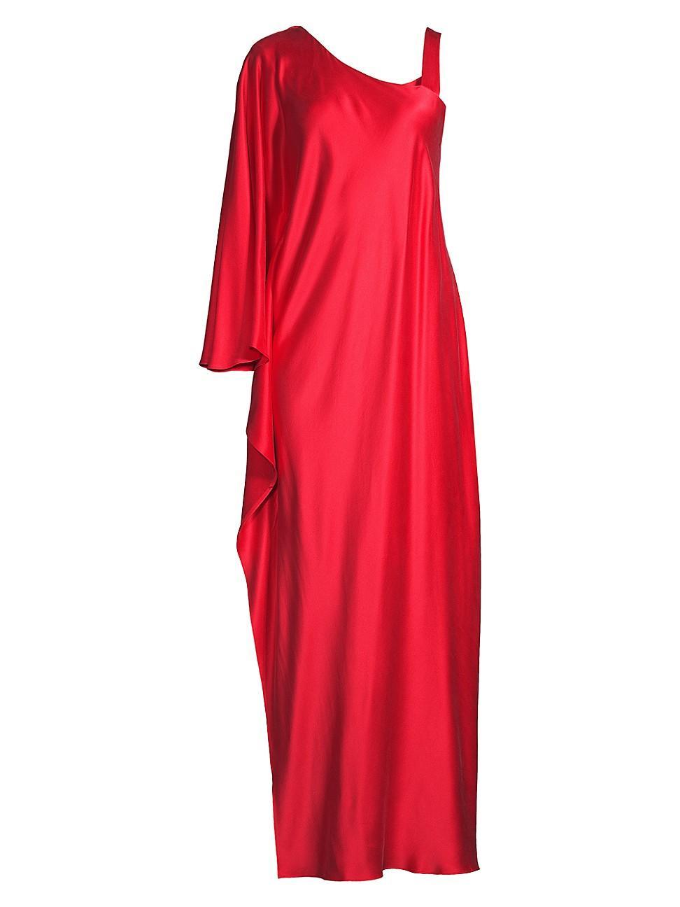 Womens Grace One-Shoulder Silk Gown Product Image