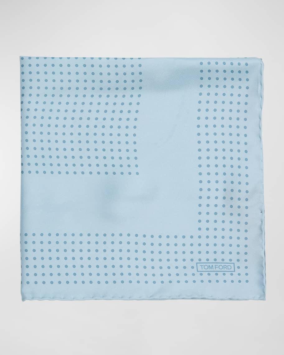 Men's Mulberry Silk Polka Dot-Print Pocket Square Product Image