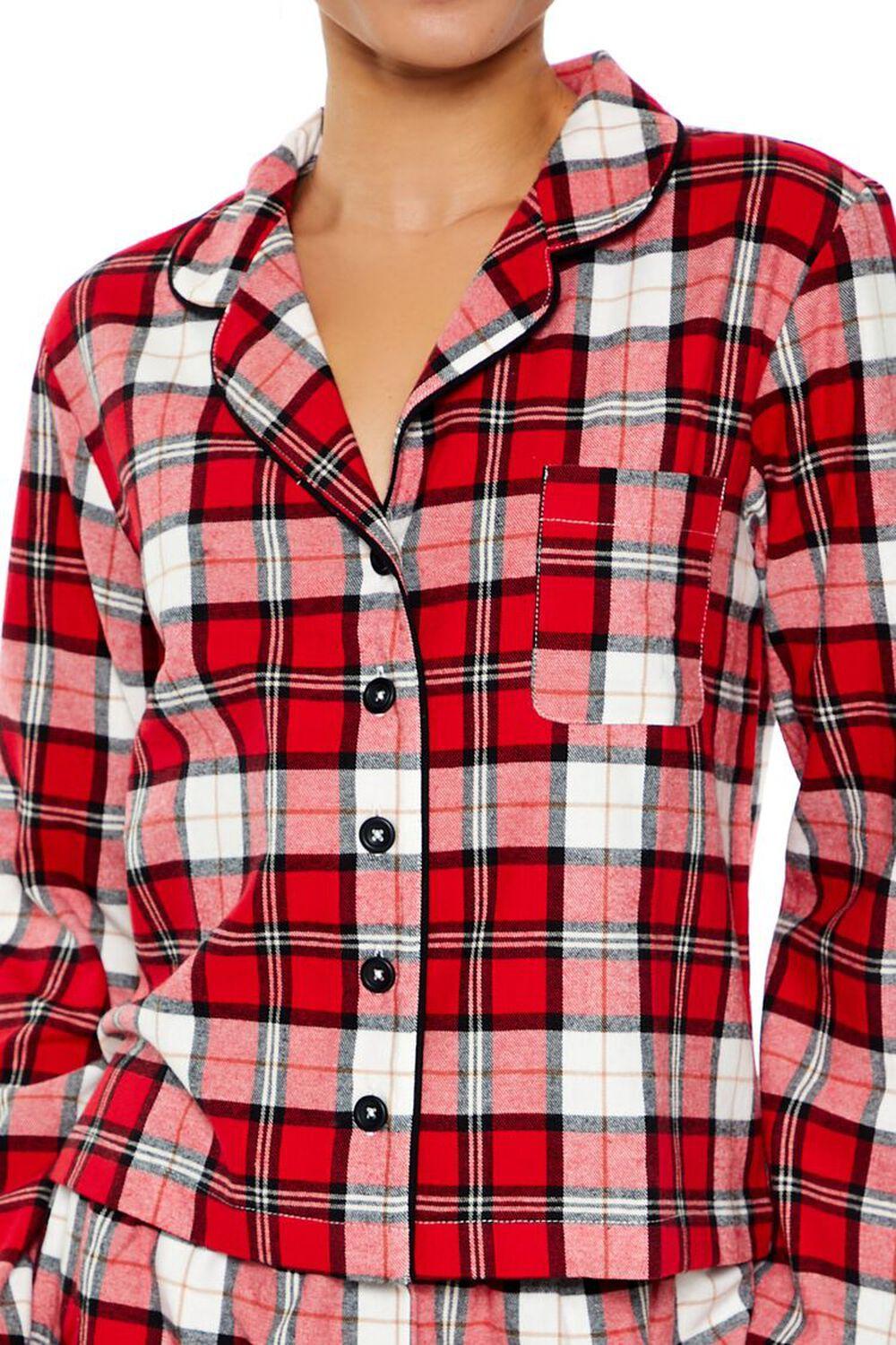 Plaid Shirt & Shorts Pajama Set | Forever 21 Product Image